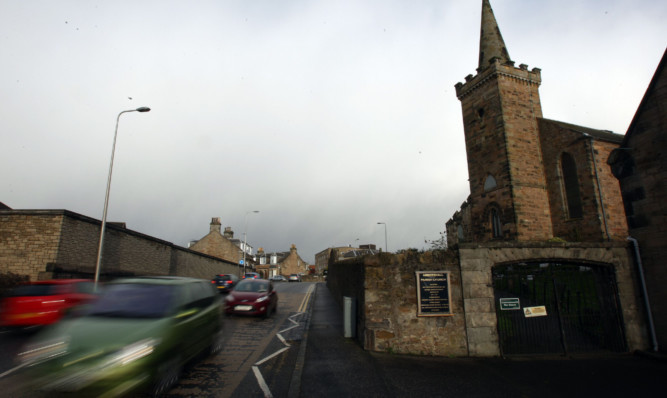 Abbotshall Road at its junction with Forth Avenue, which will be closed from today to allow bodies to be exhumed at Abbotshall Church Cemetery.