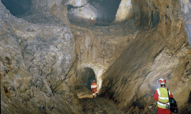 The barite mine at Foss, which would be replaced by a multi-million-pound development on the northern side of Farragon Ridge under M-I SWACO proposals.