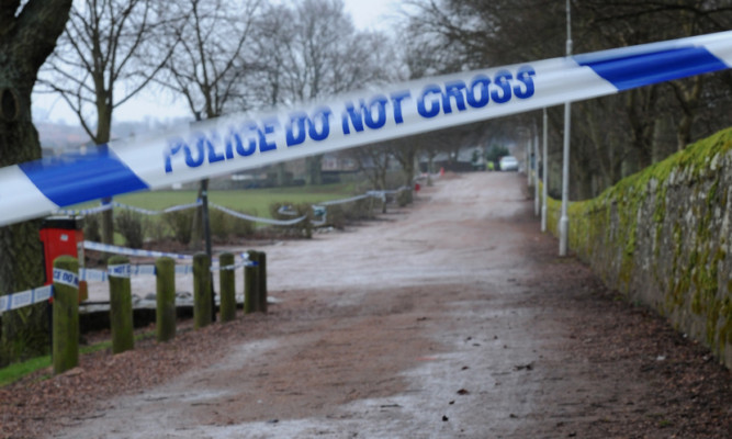 Police tape was put up in Duffus Park while police investigated, but officers are now stressing the park is safe to use.