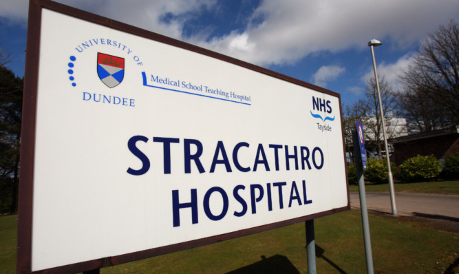 Stracathro Hospital, where a lack of free wi-fi has been flagged up, along with other hospitals.