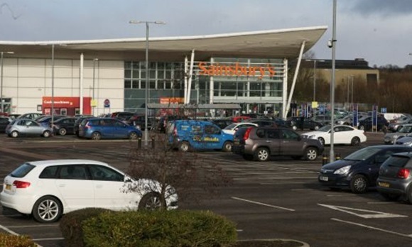General view of Sainsbury's car park, Dundee.     Building exterior of Sainsbury's, Dundee.