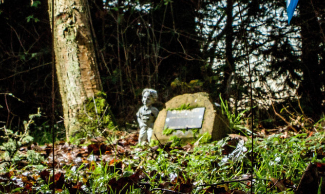 A memorial near where the new road would run.