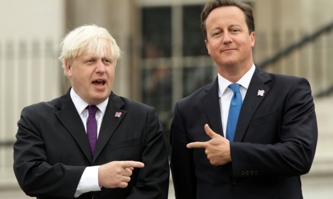 Boris Johnson (left) has long been rumoured as a possible rival to David Cameron.