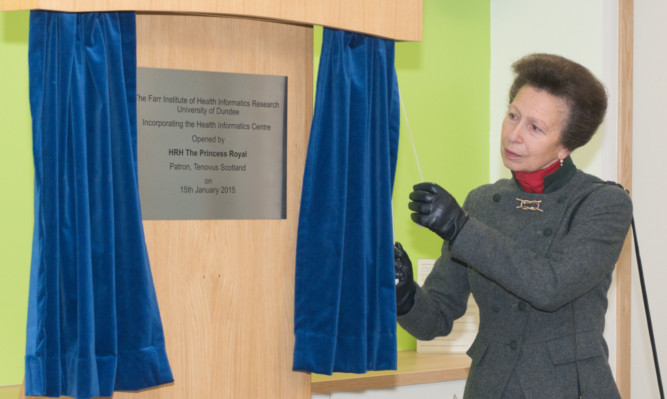 The Princess Royal at the opening of the Farr Institute.