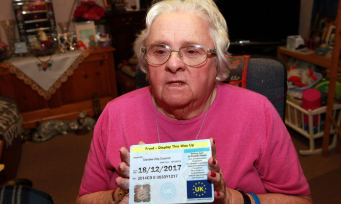 Margaret Grant with her new Blue Badge.