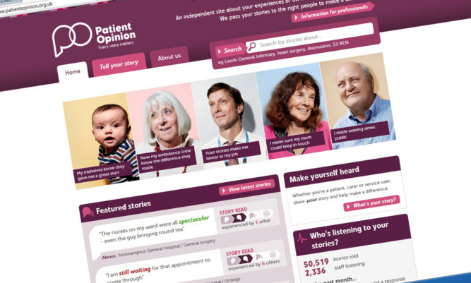 The Patients Opinion website allows people to leave online reviews.