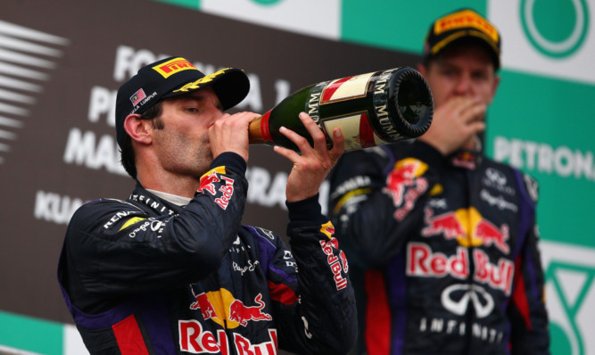 Mark Webber was unhappy with Sebastian Vettel after losing out on top spot.