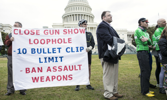 Anti-gun campaigners from Newtown, Conneticut travelled to Washington DC after the  Sandy Hook Elementary School shooting.
