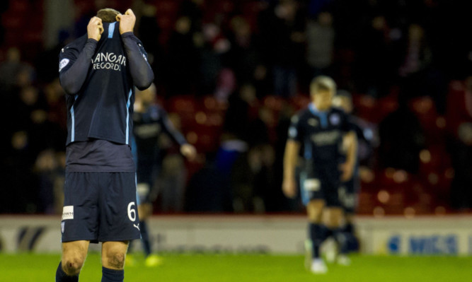 Dundee star Iain Davidson struggles to hide his disappointment at full-time