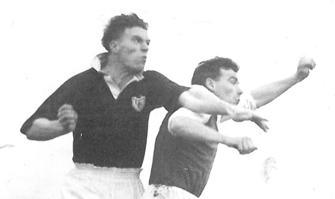 Danny Malloy (left) in action for Dundee.