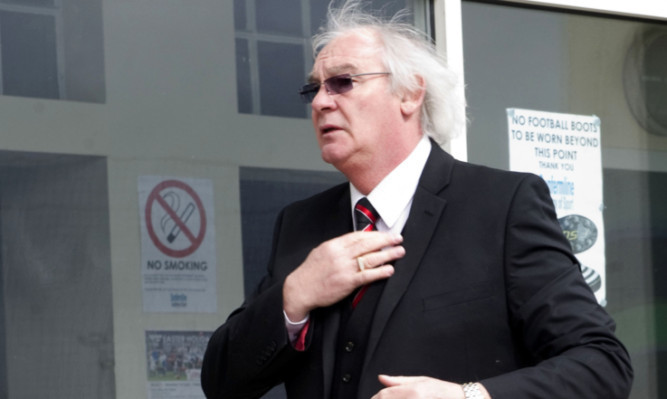 Dunfermline's Director of Football Jim Leishman arriving for today's crisis meeting at Pitreavie.