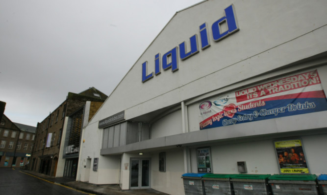 The incident happened at the Liquid Nightclub in Dundee.