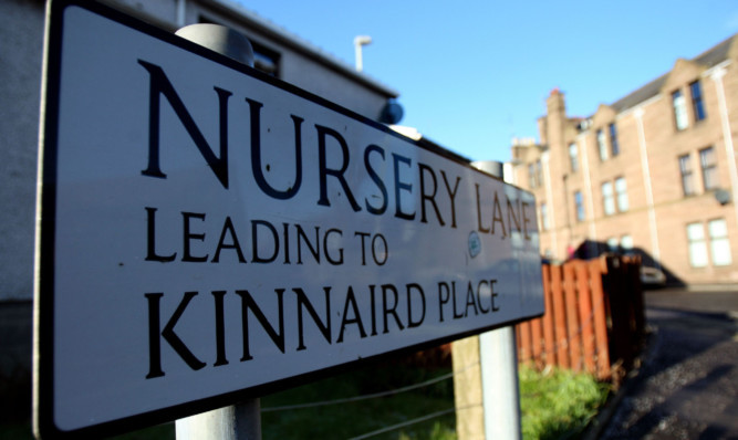 Nursery Lane, Brechin, where residents have been without a landline for almost a month.