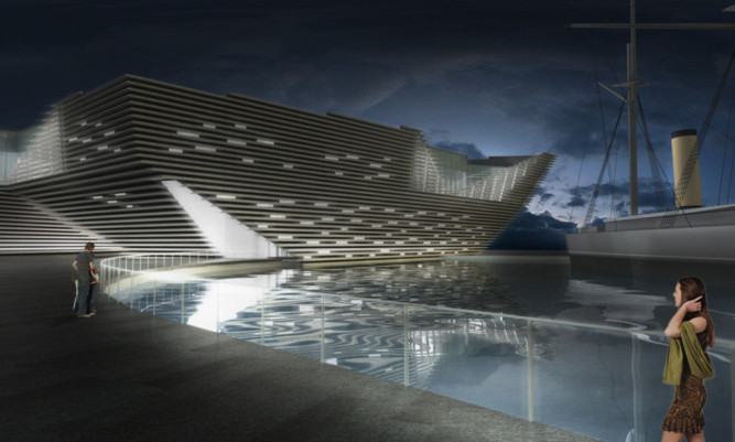 An artist's impression of the V&A at Dundee.