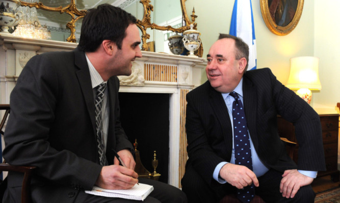 Courier political editor Kieran Andrews with the First Minister. See more of the wide-ranging interview in Wednesday's Courier.