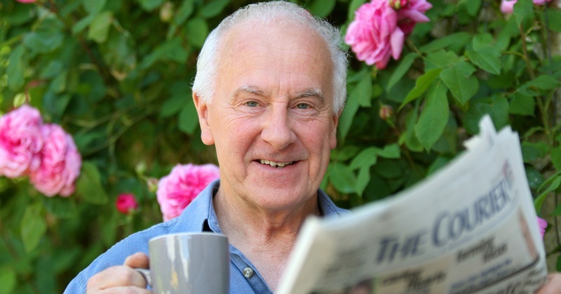 Kris Miller, Courier, 16/06/10, Features. Picture today of Mr John Stoa, Courier's new Garden Columnist.

John Stoa