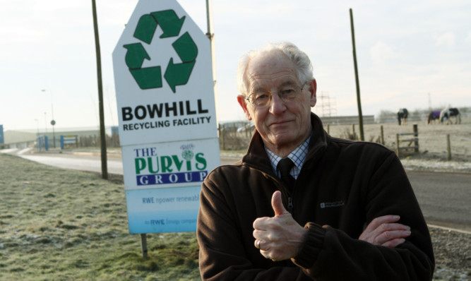 Cardenden Community Council secretary David Taylor at the recyling centre.