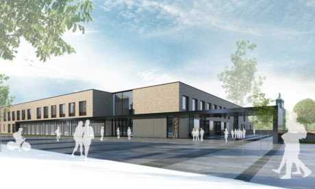 An artists impression of the new £29 million Harris Academy, which is due to be completed in June 2016.