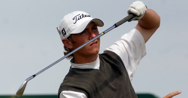 Lloyd Saltman, leading amateur, at the British Open Golf Championship, St Andrews.