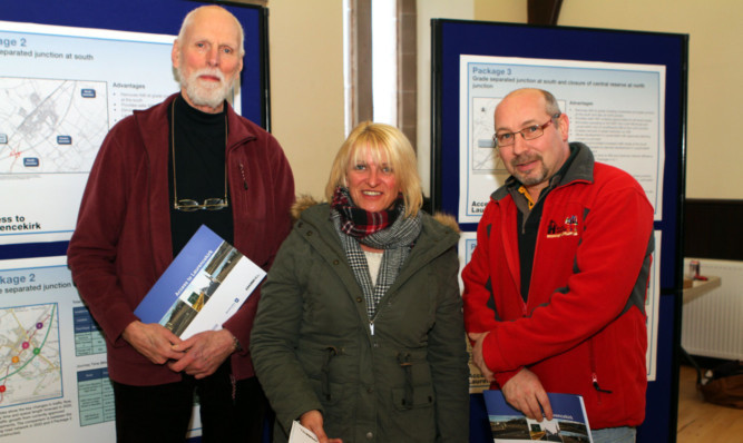 Junction campaigners Charles Gordon, Jill Fotheringham, Andy Ogilvie at the consultation event.