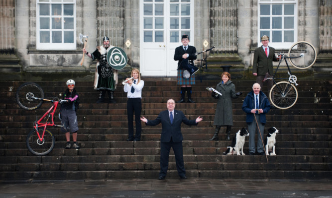 Alex Salmond helps launch the Homecoming 2014 programme.