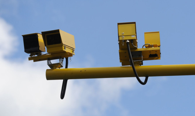 One of the average speed cameras on the A9.