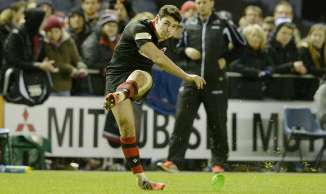 Sam Hidalgo-Clyne: in imperious kicking form for Edinburgh.