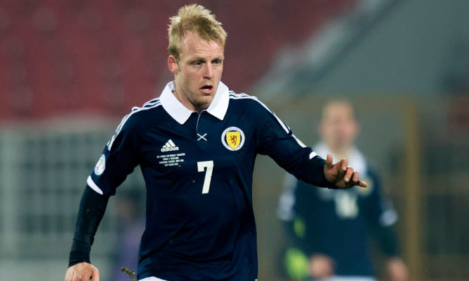 Steven Naismith in action for Scotland against Serbia on Tuesday.