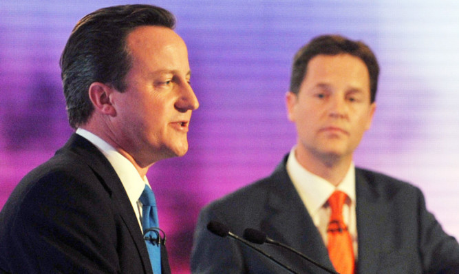 David Cameon and Nick Clegg took part in the nation's first ever televised election debates in 2010