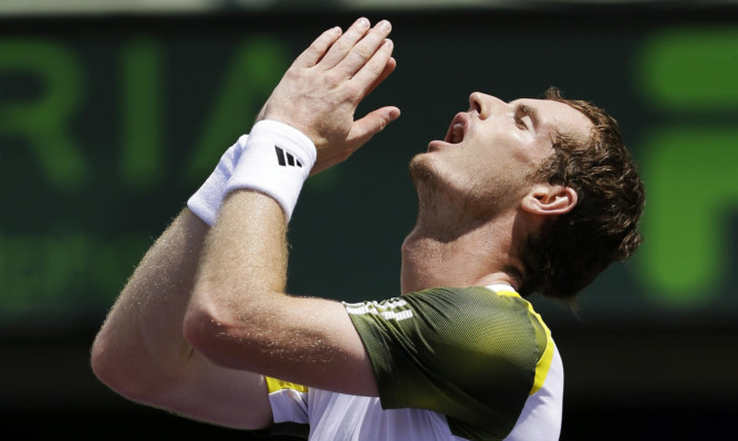 Relief for Andy Murray as he seals victory in Miami.