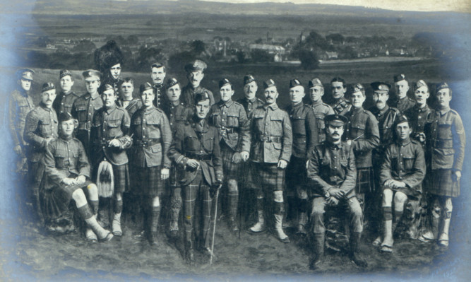 The image of the soldiers of Auchtermuchty and Dunshalt who lost their lives in the First World War.
