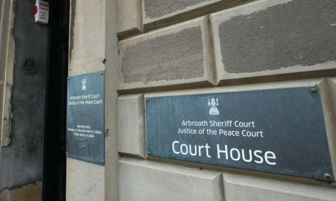 The pair were banned from attending matches for five years at Arbroath Sheriff Court.