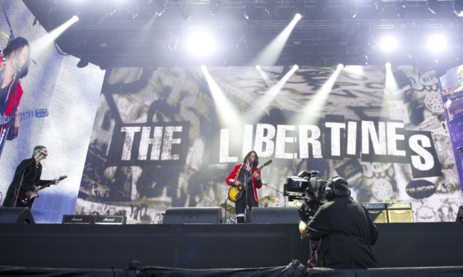 The Libertines performing at the Barclaycard British Summer Time Festival in Hyde Park, London. PRESS ASSOCIATION Photo. Picture date: Saturday July 5, 2014. See PA story  . Photo credit should read: Laura Lean/PA Wire