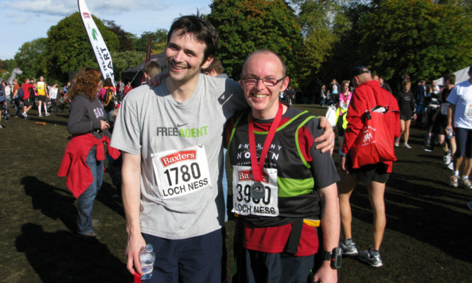 Michael Miller and Philip Milne at a previous marathon.