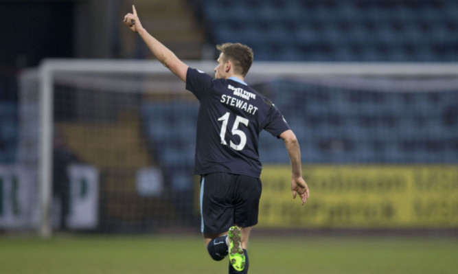 Dundee's Greg Stewart celebrates after equalising for his side