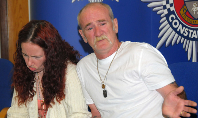 Mick Philpott and wife Mairead speak to the media after the house blaze.