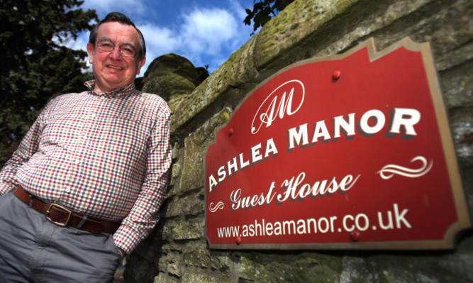 John Whellams of Ashlea Manor guest house in Monifieth, where all the rooms are booked to Scottish Boys Championship competitors.