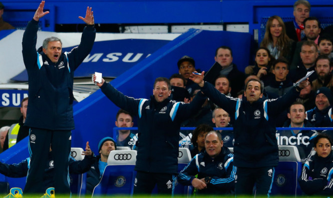 Jose Mourinho strikes a familiar pose.