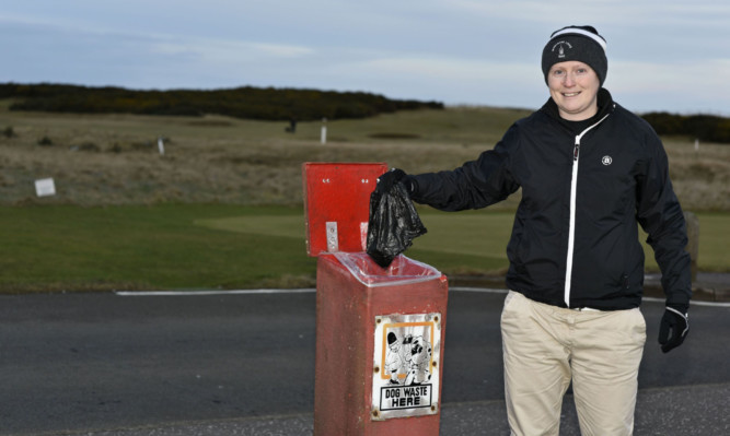 Montrose Golf Links company secretary Claire Penman wants dog owners to bag it and bin it.
