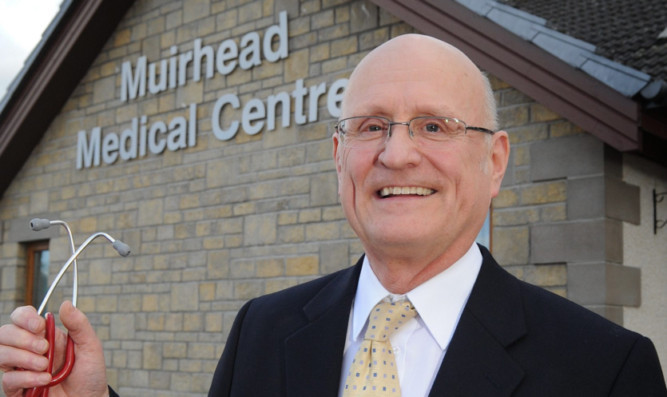 Dr David Wallace outside the Muirhead Medical Centre.