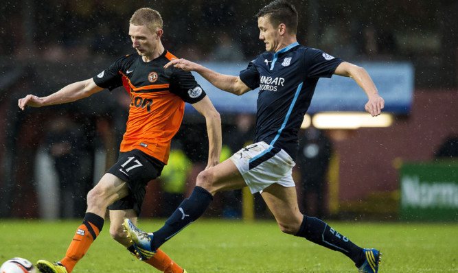 Chris Erskine and Thomas Konrad in the last Dundee derby.