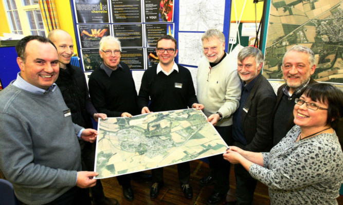 Members of the design charrette met for the launch at Damacre Centre in BrechinFrom left: Neil Chapman, Colin Miller, Graham Hewitson, Graham Ross, Alex Sneddon, Roan Rutherford, Fergus Purdie and Gillian Macfarlane.