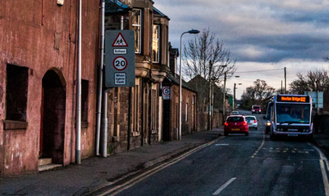 Broich Road in Crieff.