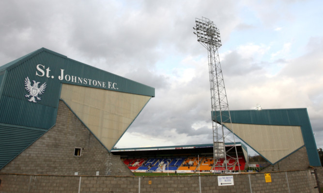 The trio were banned from McDiarmid Park by Sheriff O'Carroll.