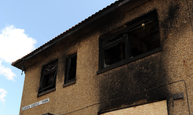 Connie Burns had to jump from the window of the Cardenden home to escape the blaze.