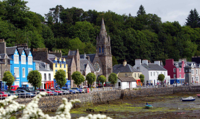 The Mishnish Hotel sits on Tobermory's Main Street.