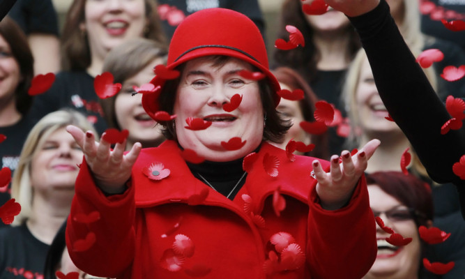 Susan Boyle helped launch the Poppyscotland appeal.