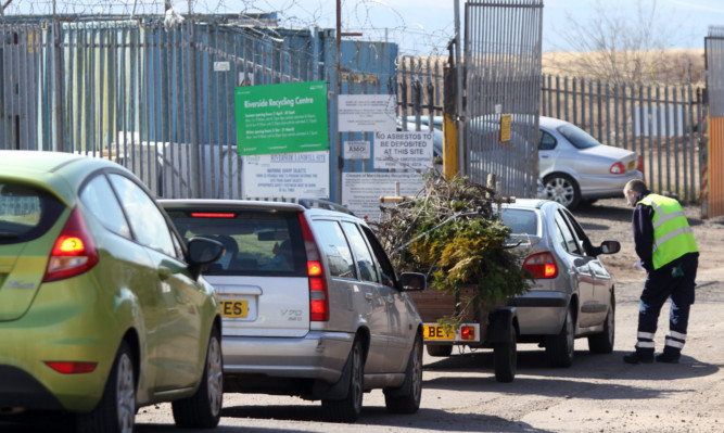 The Riverside recycling centre was dealing with queues of cars after rules changed, meaning it can only accept certain types of refuse.