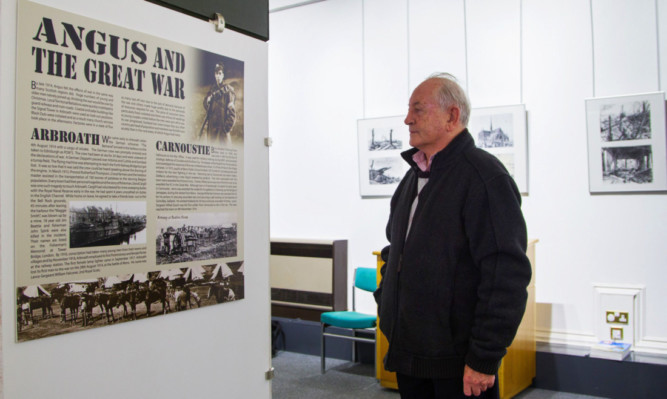 Angus Jarret from Arbroath takes in the exhibition.