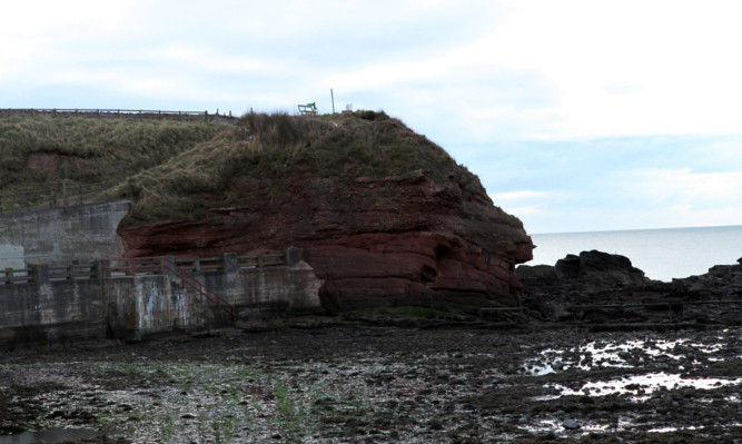 Emergency services rushed to Arbroath cliffs after receiving a call.